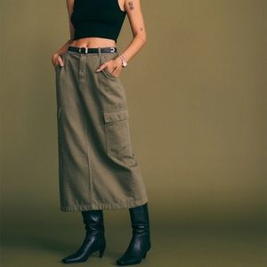 Reformation midi cargo skirt